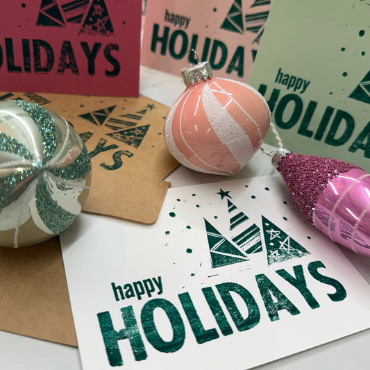Festive Friday - November 7 - Linocut & Letterpress Holiday Card Making Workshop