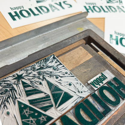 Festive Friday - November 7 - Linocut & Letterpress Holiday Card Making Workshop