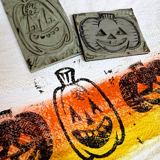 Fall Friday - October 3 - Linocut Fabric Stamping Workshop