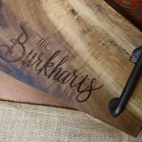 Personalized Rustic Entertaining Serving Tray