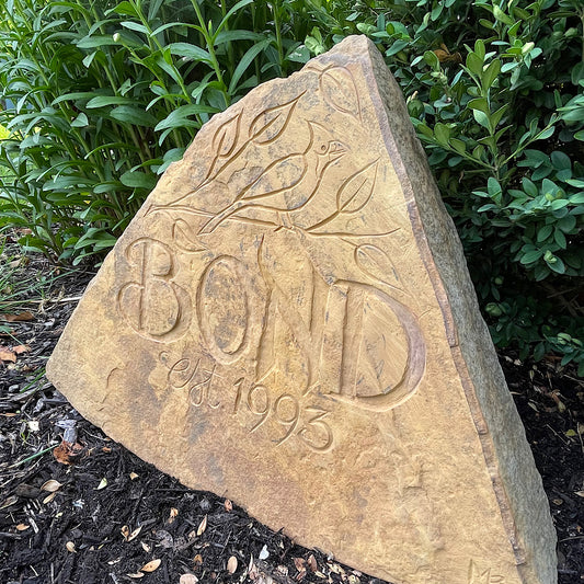 Hand-Carved Custom Garden Stone