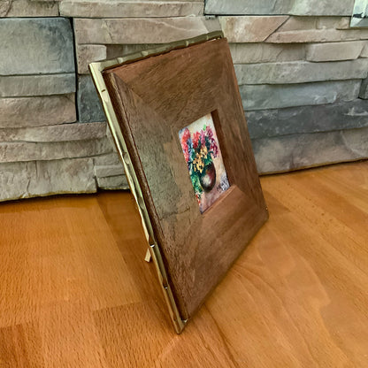 Geranium Quaran-tiny Framed Oil Painting (Original)