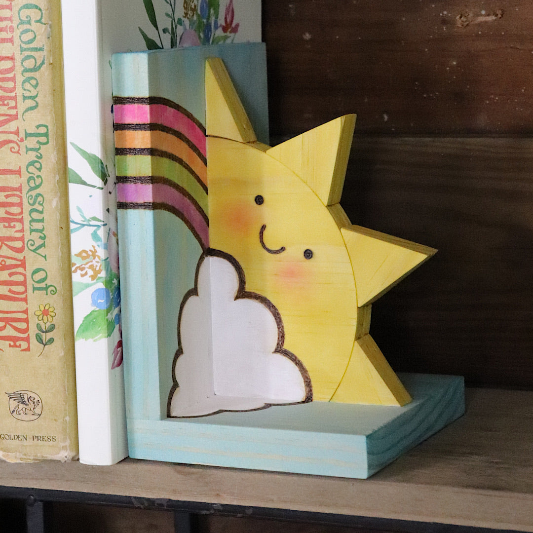 Sun and Moon Reversible Bookends