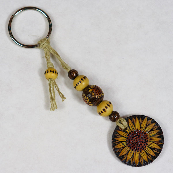 Sunflower Boho Key Chain