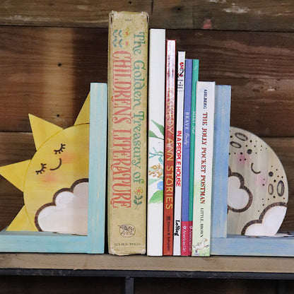 Sun and Moon Reversible Bookends