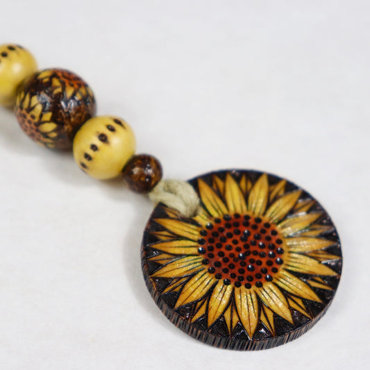 Sunflower Boho Key Chain